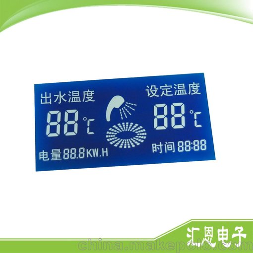 樂清廠家定制熱水器LCD液晶屏 設(shè)計(jì)直銷浴霸lcm液晶模塊圖片