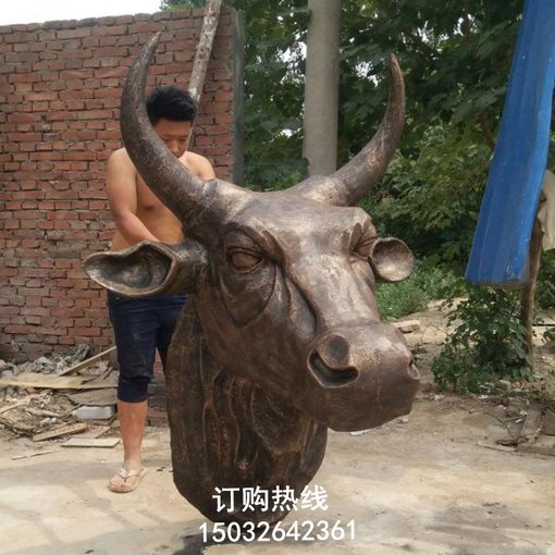 不銹鋼牛角雕塑廠家 源頭工廠 鏡面牛角雕塑廠家圖片