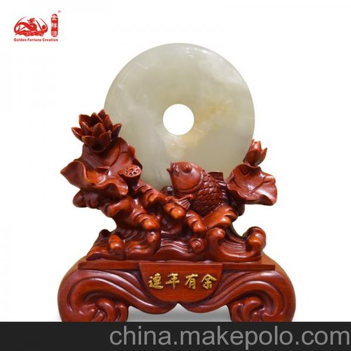 供應(yīng)金祥源 2天然玉石平安扣擺件 家居風(fēng)水工藝品批發(fā)圖片