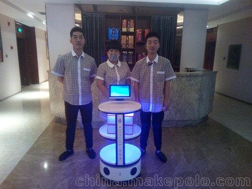 智能餐廳設(shè)備 送餐傳菜機器人 智能服務員 供給者餐車圖片