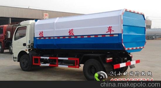 麗江地區小區物業(yè)東風(fēng)掛桶垃圾車(chē)圖片