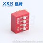 红色拨码开关  镀金侧插4档 DA-4P XKB品牌 www.helloxkb.com