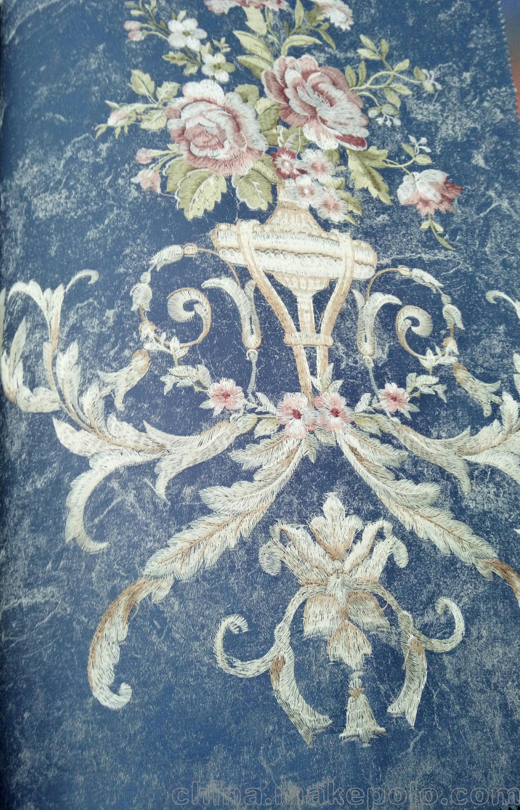 御庭秀藝  環保建材  美式刺繡高端墻布  妝點家的藝術