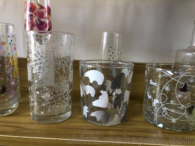 不銹鋼制品水轉(zhuǎn)印紙，燙金水貼紙，保溫杯水貼轉(zhuǎn)印，玻璃杯水貼加工圖片