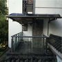北京强玉伟业膜结构遮雨棚 耐力板停车棚 阳台雨搭 户外遮阳棚
