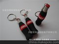 出口环保钥匙扣 PVC软胶钥匙扣 立体可口可乐瓶钥匙扣