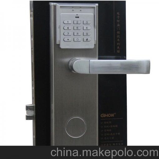 供應嘉安7001PW家用密碼鎖電子密碼鎖帶鑰匙電子門(mén)鎖不銹鋼門(mén)鎖圖片