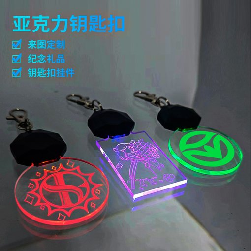 廠家貨源LED發(fā)光鑰匙扣燈書包掛件燈閃光背包燈批發(fā)圖片