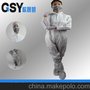 东莞白色网格连帽防静电连体服_不发尘不粘尘防静电无尘洁净服