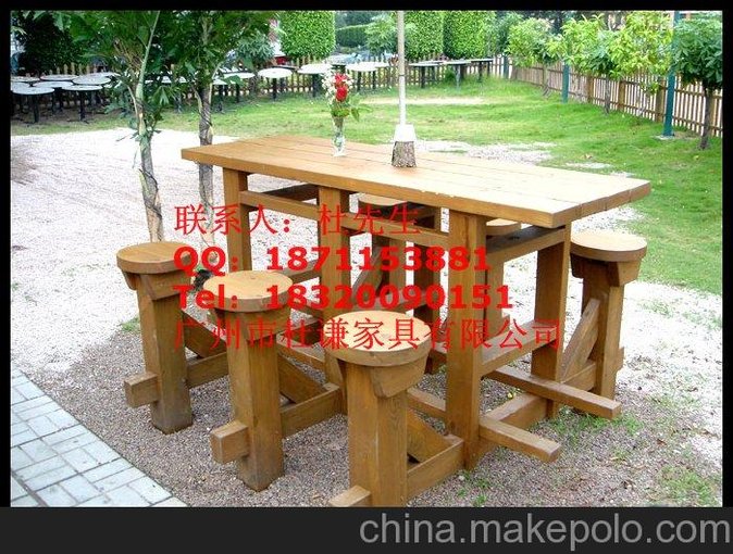 酒泉市  肅州區(qū)戶外桌椅組合圖片戶外實(shí)木桌椅圖片