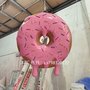 供应玻璃钢雕塑源头厂家 甜甜圈流体造型门头装饰商业美陈定制