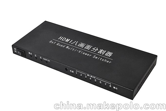 HDMI電腦分屏器8進(jìn)1出地下城多開(kāi)8路顯示器一分八畫(huà)面分割器圖片