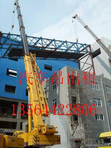 上海閔行區(qū)吊車(chē)出租、龍柏金匯8噸汽車(chē)吊出租、設(shè)備移位定位安裝圖片