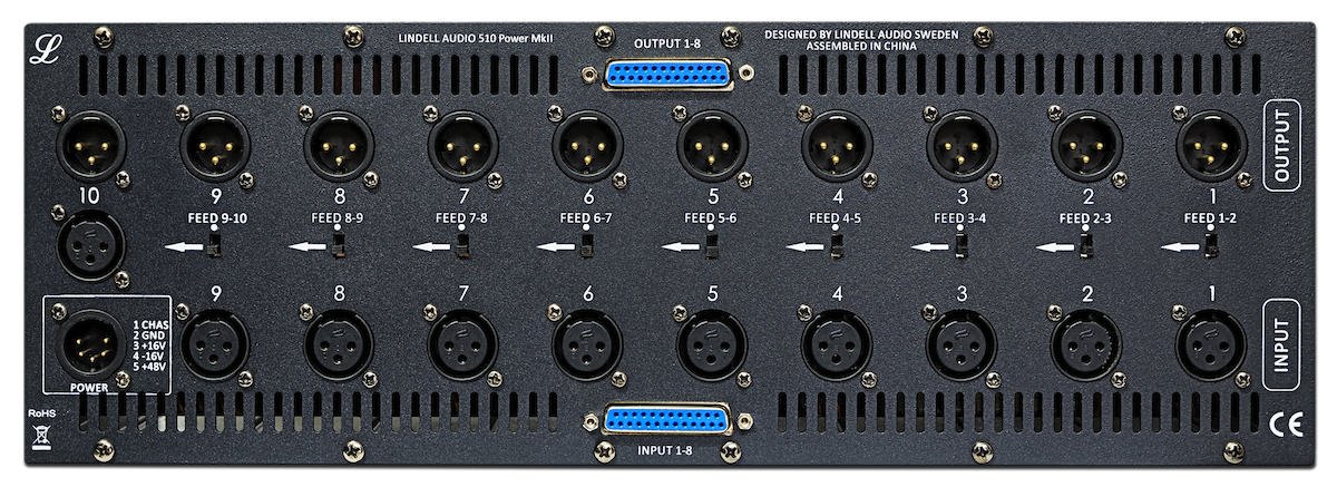 Lindell Audio 510 Power MKII 10插槽500系列機(jī)架供電箱