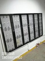 不锈钢黑钛金屏风现代客厅镂空定制