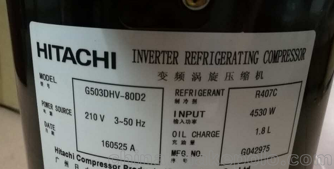 日立變頻壓縮機(jī)G503DHV-80D2圖片