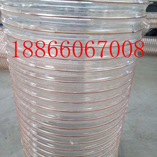 聚氨酯PU風(fēng)管木工吸塵管波紋鋼絲伸縮管廠家直銷圖片