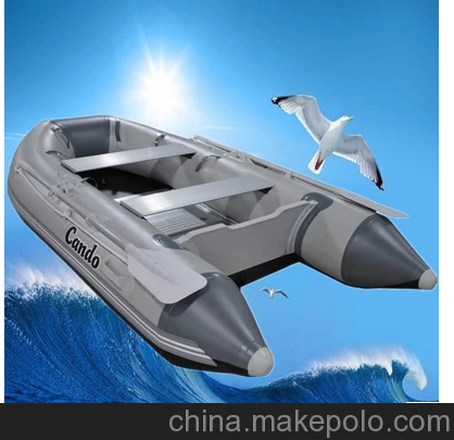 批發CANDO信光橡皮艇充氣船沖鋒舟2人4人3米釣魚船 船外機