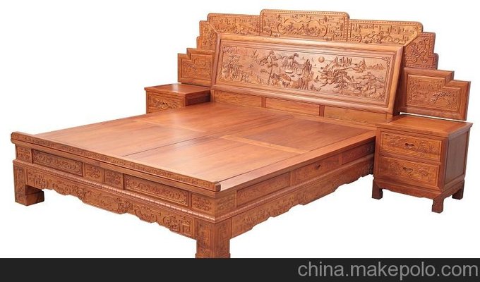 供應(yīng)廠家直銷 經(jīng)典款 紅木百子大床 鴛鴦大床 梅花架子床 羅漢床圖片