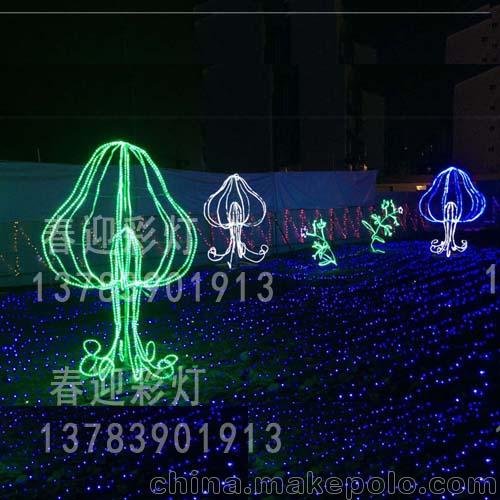 大型夢幻燈光節(jié) 戶外燈光亮化 海洋系列花燈 海豚水母造型彩燈圖片