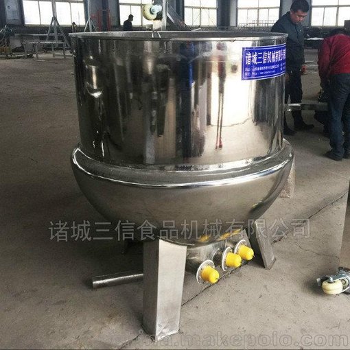 廠家供應(yīng)電加熱立式夾層鍋 食堂用熬湯蒸煮夾層鍋圖片