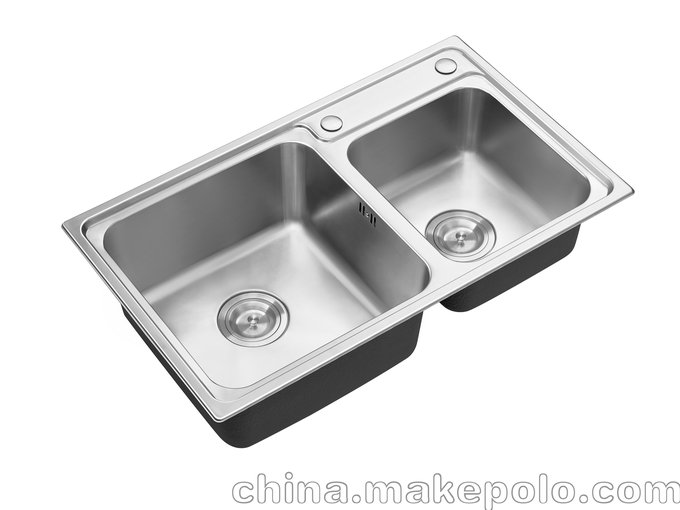 廠(chǎng)家直銷(xiāo)304不銹鋼槽雙槽 廚房不銹鋼洗菜盆洗滌槽水槽圖片