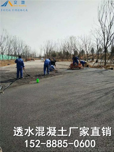 重慶巴南無砂透水混凝土施工 巴南區(qū)透水地坪路面圖片