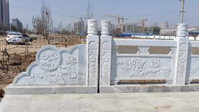 市政橋梁石欄桿制作安裝-橋梁兩側(cè)草白玉欄桿雕刻加工源頭工廠