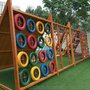 幼儿园实木攀爬组合绳网维修 儿童实木钻洞 东莞实木玩具