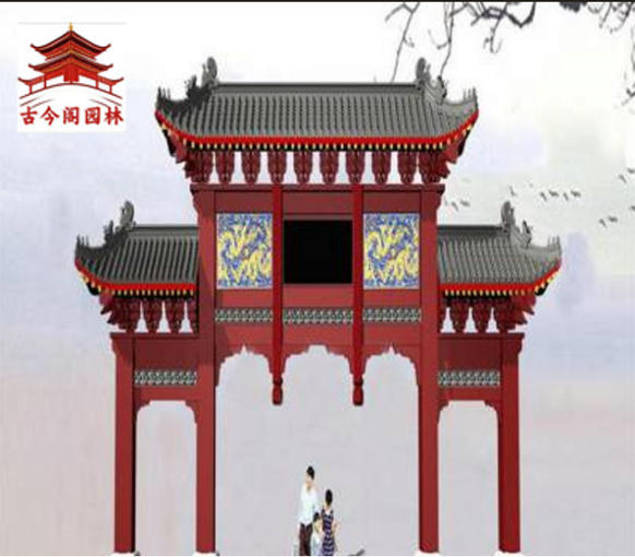 寧德市仿古牌坊 仿古古建門頭設(shè)計施工  福建省古建牌坊圖片