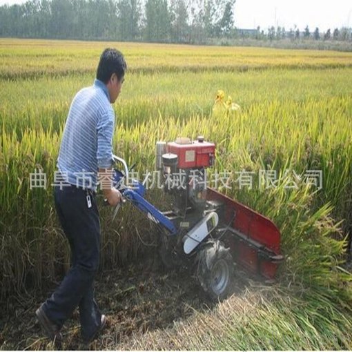 熱銷(xiāo)多功能小麥割曬機 手扶自走式割曬機圖片