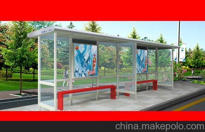 型材新款公交車候車亭寶雞低碳環(huán)保公交候車亭行業(yè)圖片