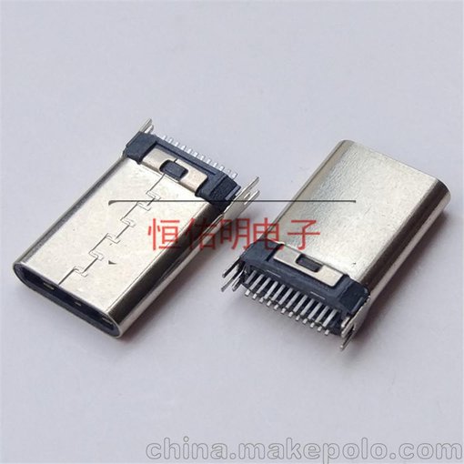 Type-C 夾板公頭加長型0.8夾板  外露10.0mm帶魚叉腳圖片