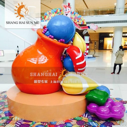 上海升美 卡通雕塑圣诞节装饰模型玻璃钢雕塑 商场户外树脂美陈图片