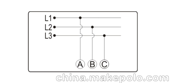 康比利相序表接线方法图