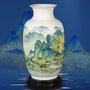 王怀俊《千里江山辉煌尊》纯手绘作品