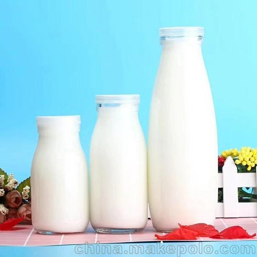 玻璃酸奶瓶 液體酸奶玻璃瓶 250ml玻璃牛奶瓶加工定制圖片