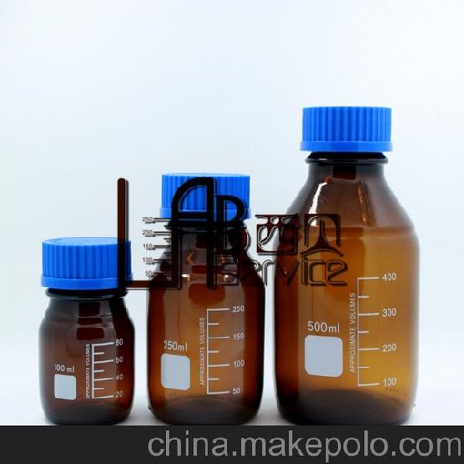 廠家直銷試劑  棕色螺口試劑瓶 絲口瓶 茶色 螺口帶刻度圖片