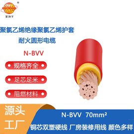 金環(huán)宇電線 耐火電線N-BVV 70平方銅芯 電纜戶外線工程電源線