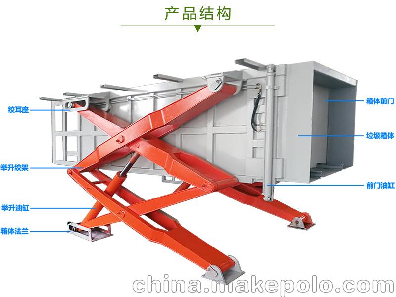 压缩式中转站设备 日处理80吨地埋垃圾收集站