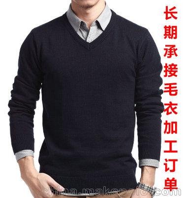 中高檔男裝毛衣加工廠圖片
