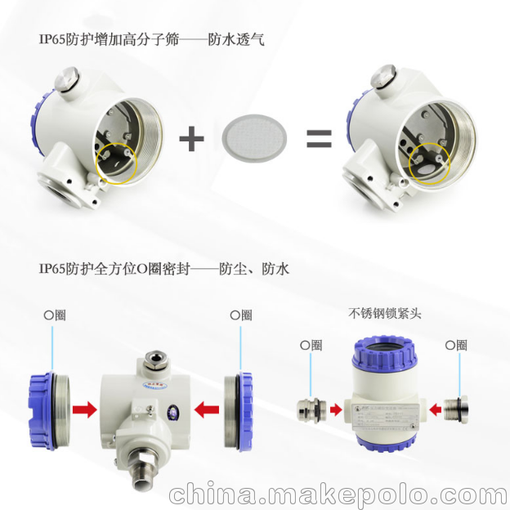 北京昆侖海岸JYB-KO-Y3HGF軟銅管分體式液位變送器傳感器圖片