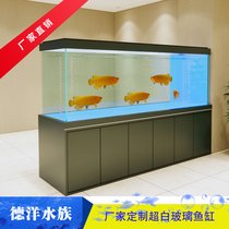 广东源头厂家供应大型鱼缸定制 锦鲤地缸龙鱼缸制作安装底滤