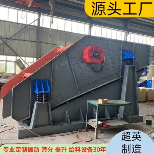 煤矸石電動篩選設(shè)備振動篩石頭塊圓振篩圖片