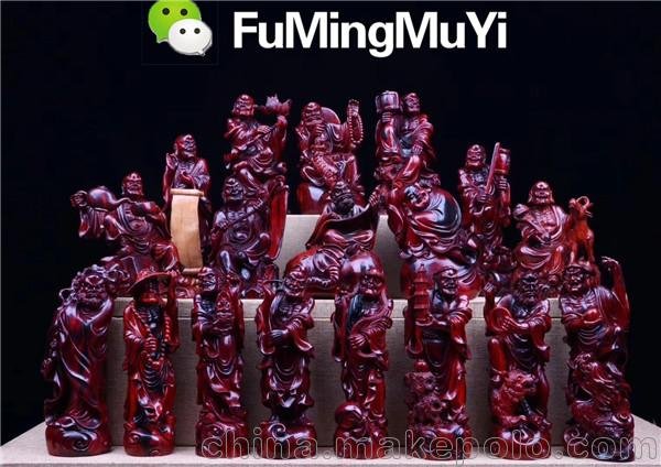 雕刻印度小葉紫檀十八羅漢-收藏臻品 家居大擺件工藝品圖片