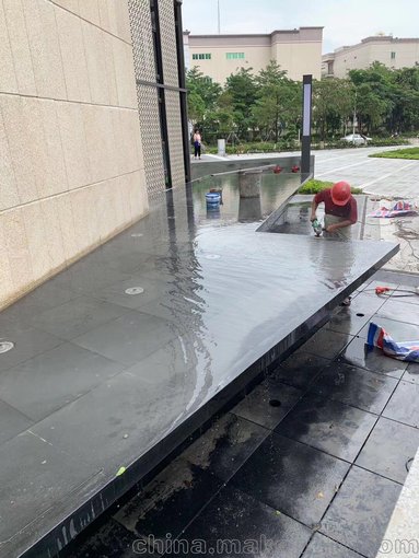 深圳藍珍珠綠鉆石材供應 大理石路沿石地磚火燒面圖片