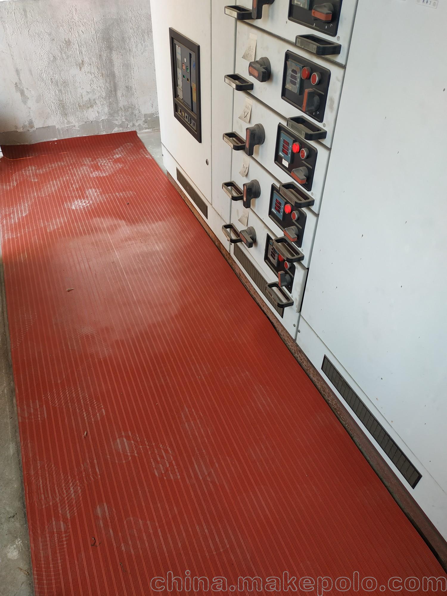 天然绝缘胶垫 专业变电站绝缘胶垫配电室专用8mm红色绝缘胶垫