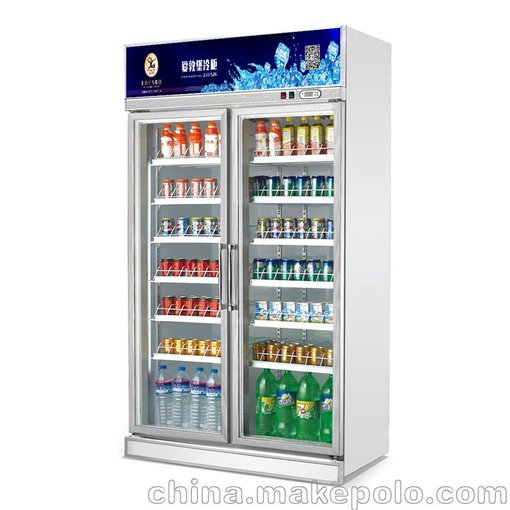 愛敦堡立式商用冰箱雙門超市開門飲料柜 冰柜冷藏柜圖片
