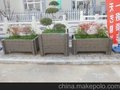 供应贵州公园市政景观 仿木花箱 水泥花箱 仿木树围   水泥桌凳