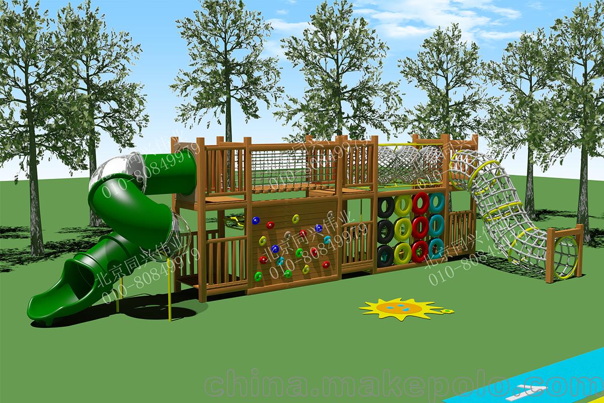 木质组合滑梯幼儿园玩具,儿童游乐设备塑料滑梯源头厂家